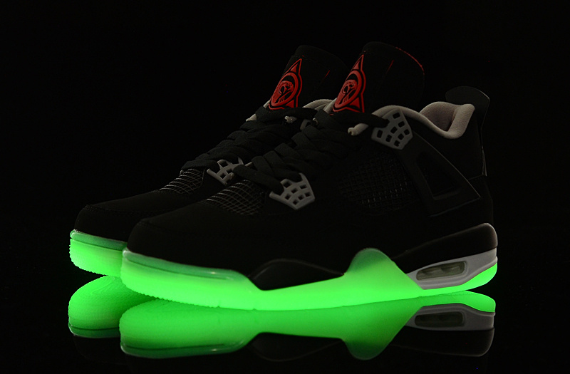 Air Jordan 4 Men Shoes Lime/Black Online